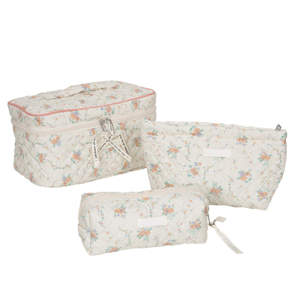 3x Makeup Bag Handheld Toiletry Bag Cosmetic Bag Pen Bag Large Capacity