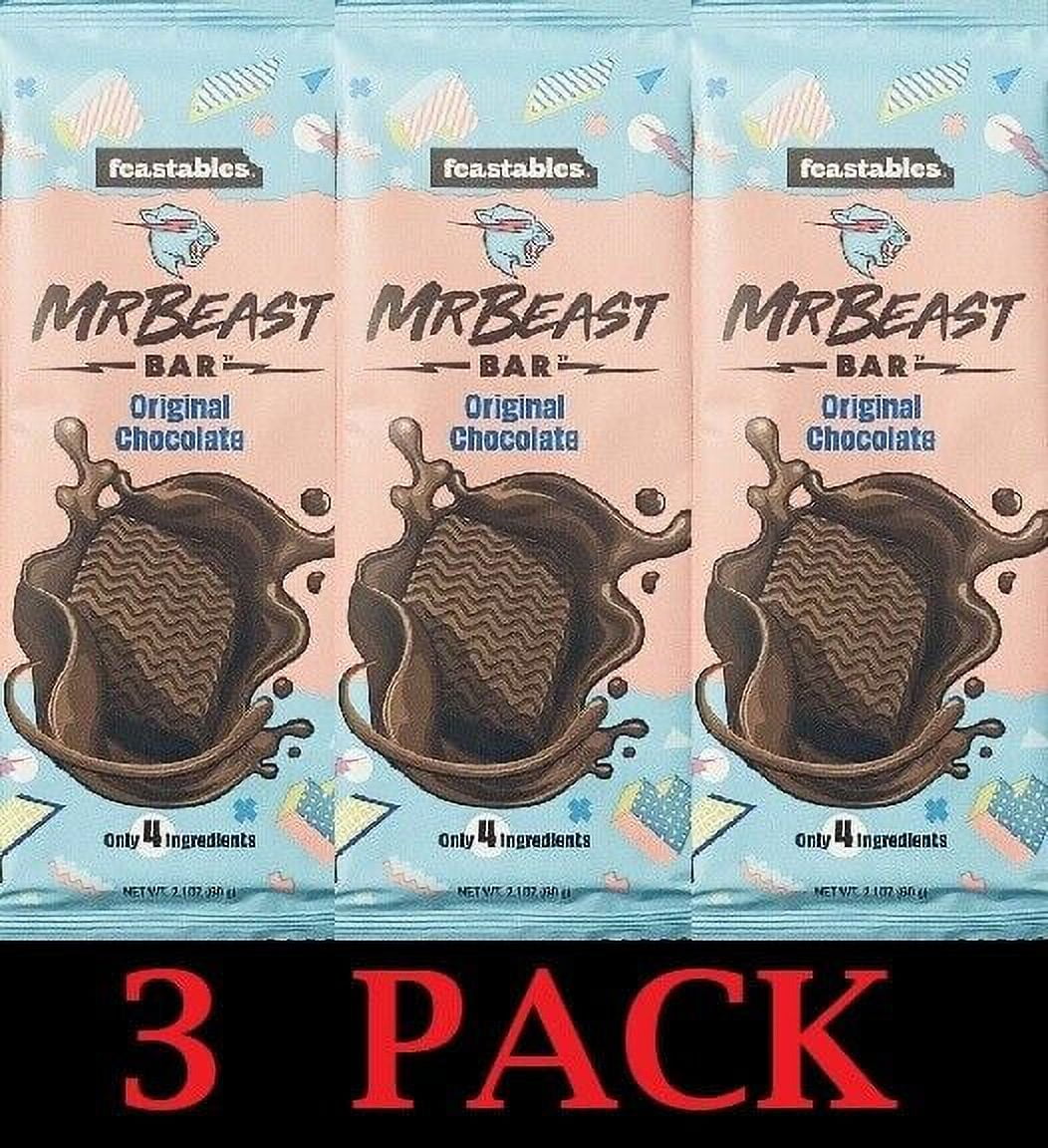 3x Mr Beast Feastables ORIGINAL CHOCOLATE Bar 2.1 oz - FREE SHIP - 3 PACK -  Walmart.com