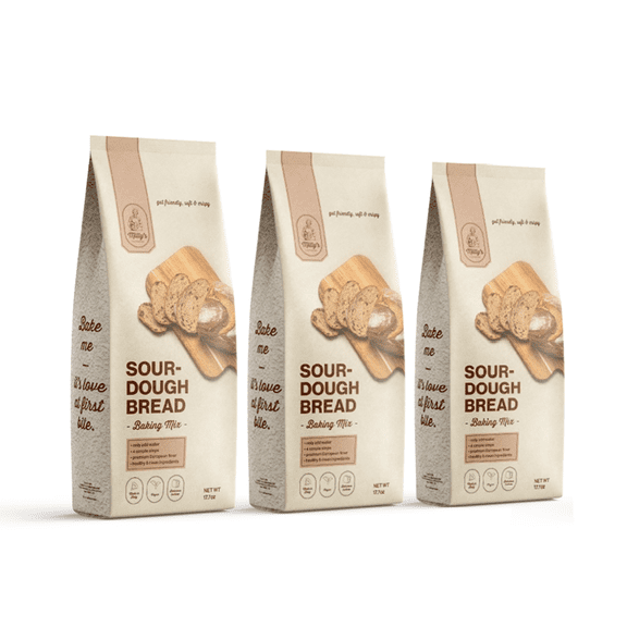 3x PACK Millys Sourdough Bread Mix  Just Add Water | Sourdough Culture is already inside | Easy Artisan Homemade Bread | Made in Italy | European Standard | Non-GMO, Non-Glyphosate