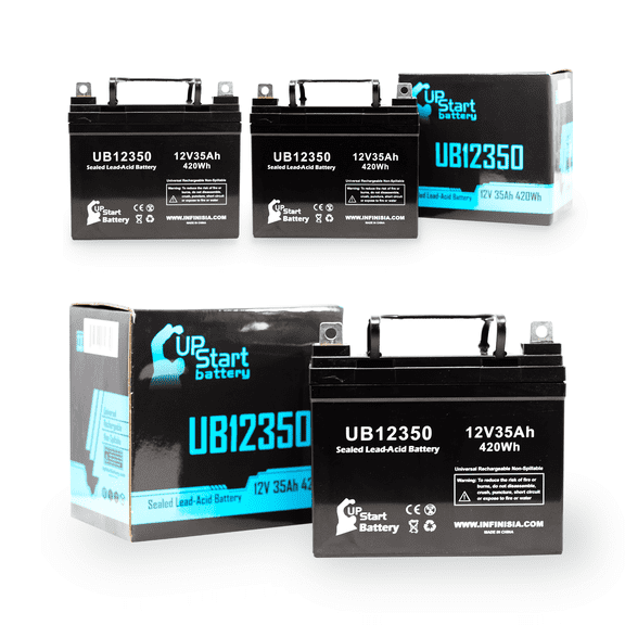 3x Pack - Compatible Invacare R32 Battery - Replacement UB12350 Universal Sealed Lead Acid Battery (12V 35Ah, 35000mAh, L1 Terminal, AGM, SLA)