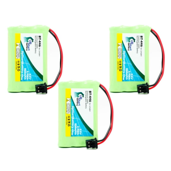 3x Pack - UpStart Battery Uniden BT909 Battery - Replacement for Uniden Cordless Phone Battery (800mAh, 3.6V, NI-MH)