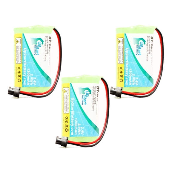 3x Pack - UpStart Battery Uniden EXP370A Battery - Replacement for Uniden Cordless Phone Battery (1200mAh, 2.4V NI-MH)