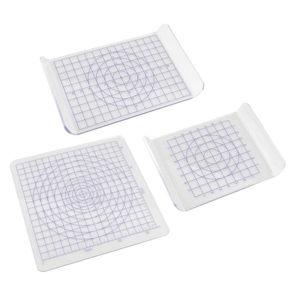 3x Pressure Clay Plate Acrylic Board Plate Crafts DIY Model with Grid Lines