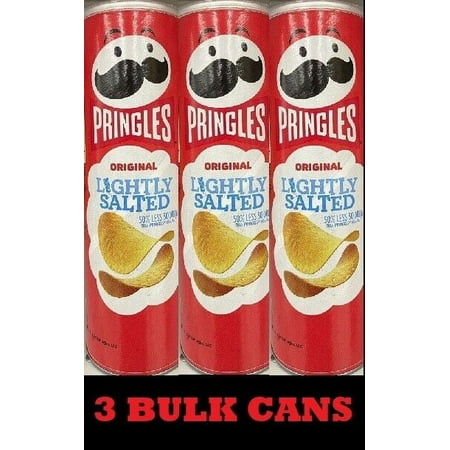 3x Pringles ORIGINAL LIGHTLY SALTED Flavored Potato Chips Crisps 5.2 oz - 3 CANS