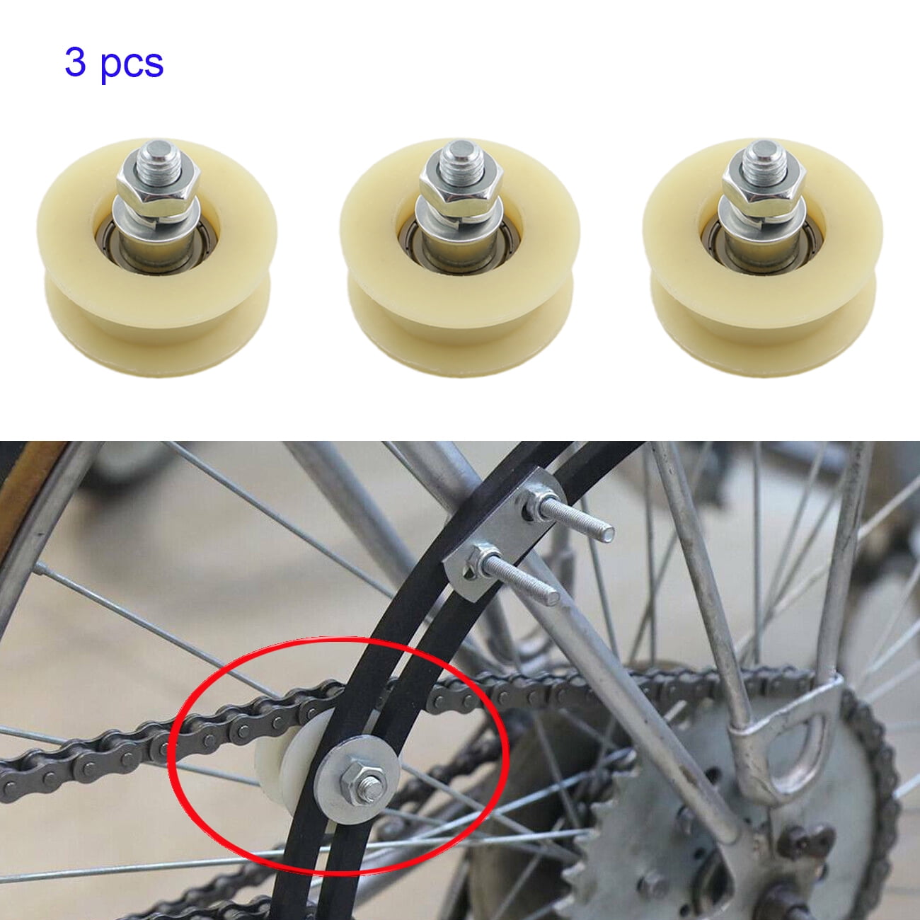 3x Pulley Chain Tensioner Roller For 49cc 50cc 60cc 66cc 80cc Gas 2 Stroke Engine Motorized Bicycle Bike Walmart