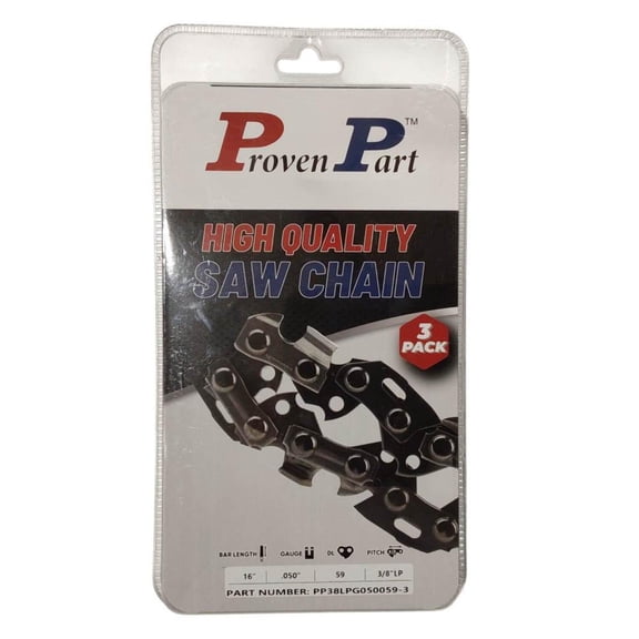 3-Pack of chainsaw Chain 38LP Pitch 050 Gauge 59 DL Fits Oregon 91PXL059G