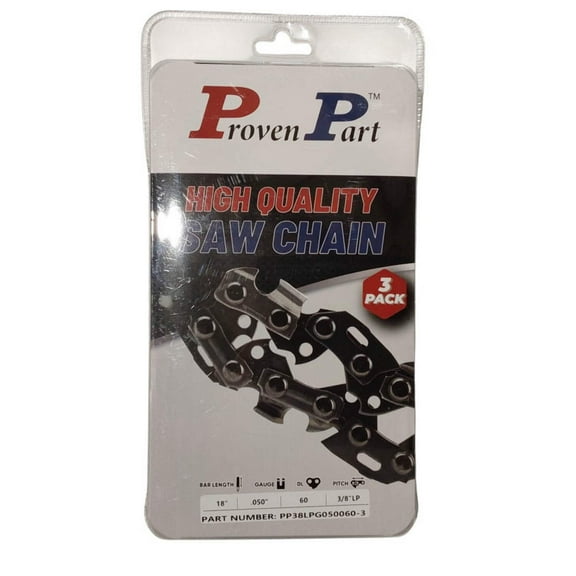 3x Semi Chisel Low Profile Chain 3/8 .050 60DL Fits Jonsered 1020, 110, 111, 6