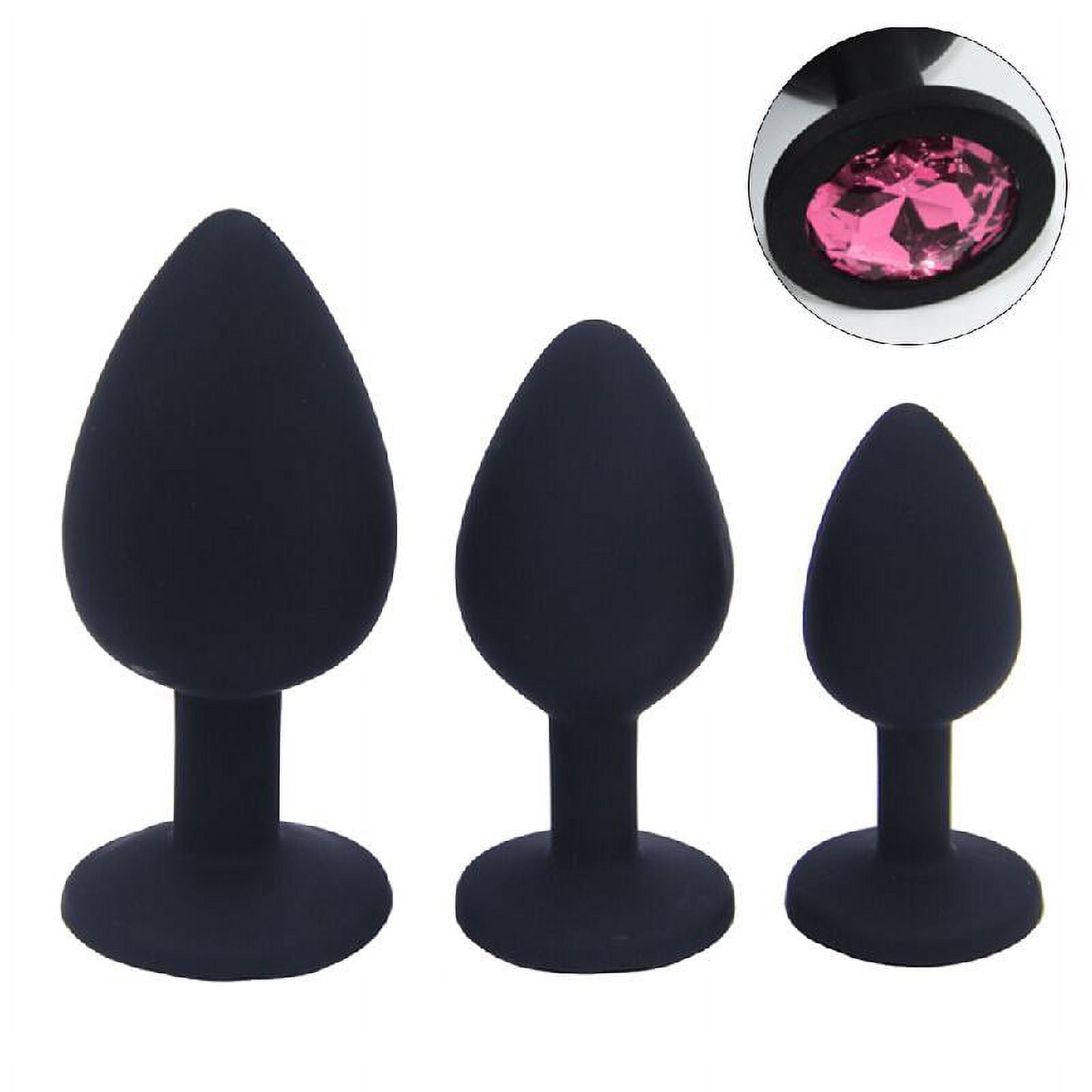 3x Silicone Anal-Plug Anal Butt Plugs with Crystal Jewelry Anal Plug for  Couples - Walmart.com