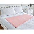 thumbnail image 1 of 3x Super Absorbent Washable Double Bed Protector Pad | Thin Reusable Incontinence Bedding Protection, Comfortable & Durable - Pink - 85cm x 115cm, 1 of 5