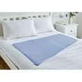 thumbnail image 1 of 3x Super Absorbent Washable Double Bed Protector Pad with Tucks | Thin Reusable Incontinence Bedding Protection, Comfortable & Durable - Blue - 85cm x 115cm, 1 of 5