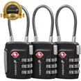 thumbnail image 1 of 3x TSA Accepted Luggage Suitcase Bag Lock 3 Digit Combination Padlock Reset, 1 of 1