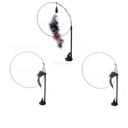 3x Toys Pet Toy Rod Long Rod for Kitten Kitty