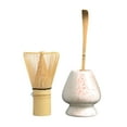 thumbnail image 1 of 3x Traditional Matcha Ceremony Set with Tea Spoon,Handmade Bamboo Matcha Whisk and Bowl for Matcha Ceremony,Beginner Best Gift White, 1 of 7