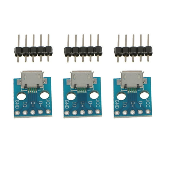 3x USB Micro Board Power Charging Converter Module 5 Pins Female