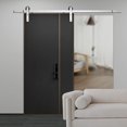 thumbnail image 1 of 3x1.6ft Sliding Barn Door Hardware Track Kit Round Corner Closet Hang Track Rail, 1 of 12