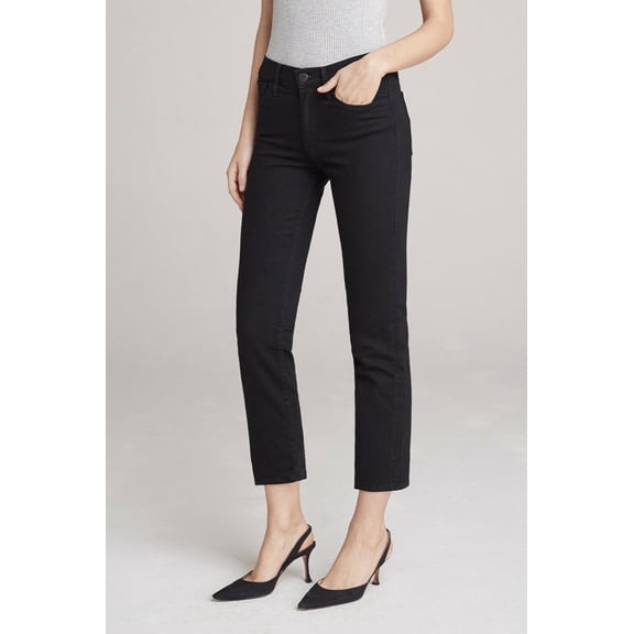 3x1 Women's BLACK No. 1 W2 Mid-Rise Straight-Leg Cropped Jeans, 23