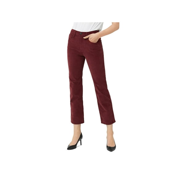 3x1 Women's CRIMSON Austin Crop High-Rise Straight-Leg Corduroy Jeans, 25