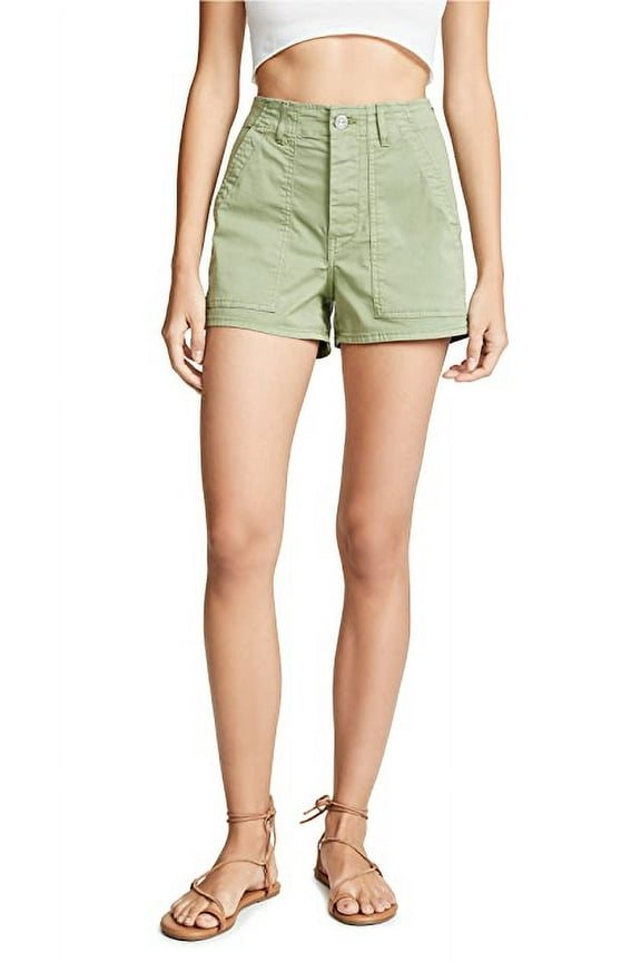 Women's LIGHT MOSS Simone High Rise Moto Shorts 27