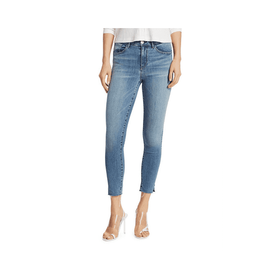 3x1 Women's NORA Mid Rise Skinny Crop Raw-Hem Stretch Jeans, 24