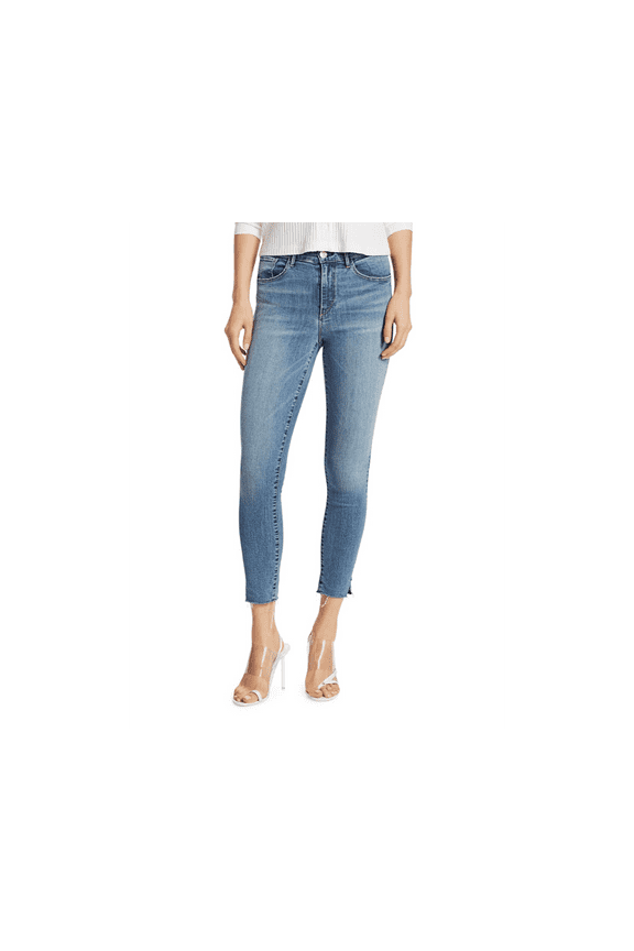 Women's NORA Mid Rise Skinny Crop Raw-Hem Stretch Jeans, 30
