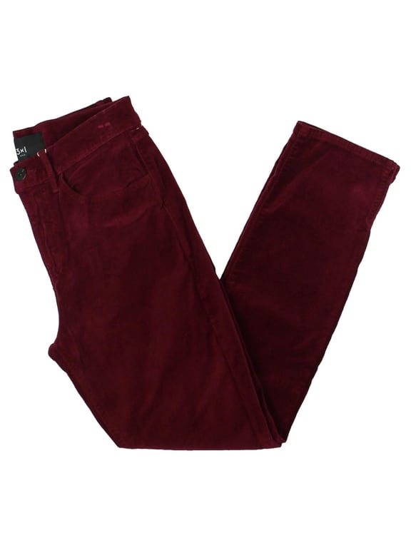 Womens Velvet Crop Straight Leg Jeans