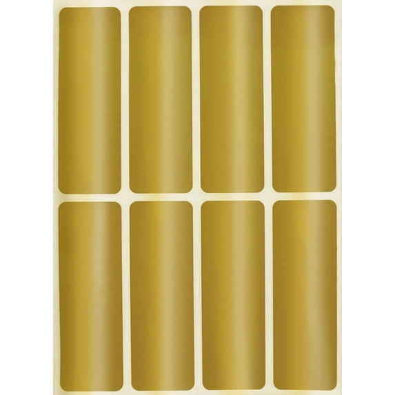 3x1 inch (75mm x 25mm) Metallic Gold Gift Labels Sticker for Box, Bagsand Presents for Christmas and Parties - 200 Pack by Royal Green