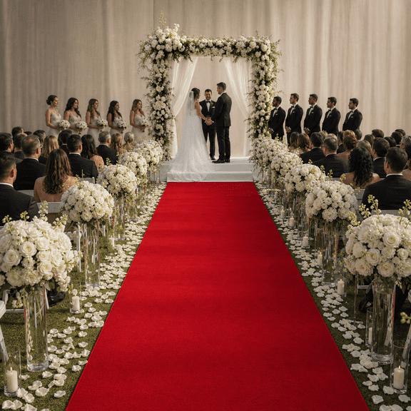 3x10 Ft Red Carpet Runner For Events Aisle Rug With Non-srubber Flat Lay Roll Indoor Outdoor Walkway Wedding Ceremony Party Entrance St& Prom