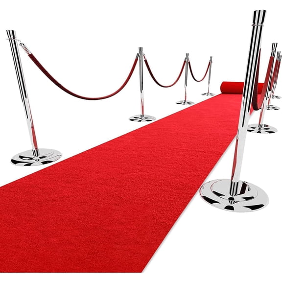 3x10 ft Extra Thick Red Carpet Runner for Party & Events,Festival Celebration,Prom Proposal & Wedding, Graduation Ceremony, Award Ceremony,VIP Reception,Heavy-Duty Red Rug