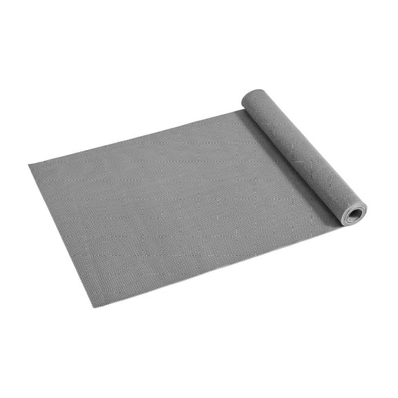 3x10 ft PVC Drainage Mat, Non-Slip Hollow Water Channel Floor Matting Roll for Wet Areas, Waterproof Kitchen, Bathroom, Pool Deck, Restaurant, Outdoor Patio, Gray