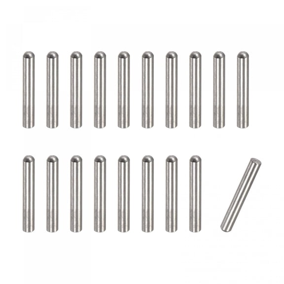 3x15mm Dowel Pins, 50pcs 304 Stainless Steel Round Head Flat Chamfered End Dowel Pin Bunk Bed Pins Shelf Pegs Support Shelves Fasten Elements