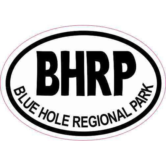 3x2 Oval BHRP Blue Hole Regional Park Sticker Luggage Decal Car