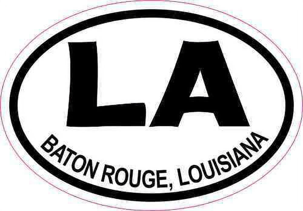 3x2 Oval LA Baton Rouge Louisiana Sticker Travel Luggage Decal Stickers ...