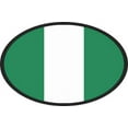 thumbnail image 1 of 3x2 Oval Nigeria Flag Sticker Vinyl Vehicle Decal Travel Hobby Stickers, 1 of 3
