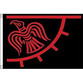3x2 Viking Wikinger Odinic Raven Flag 3'x2' Banner red and black