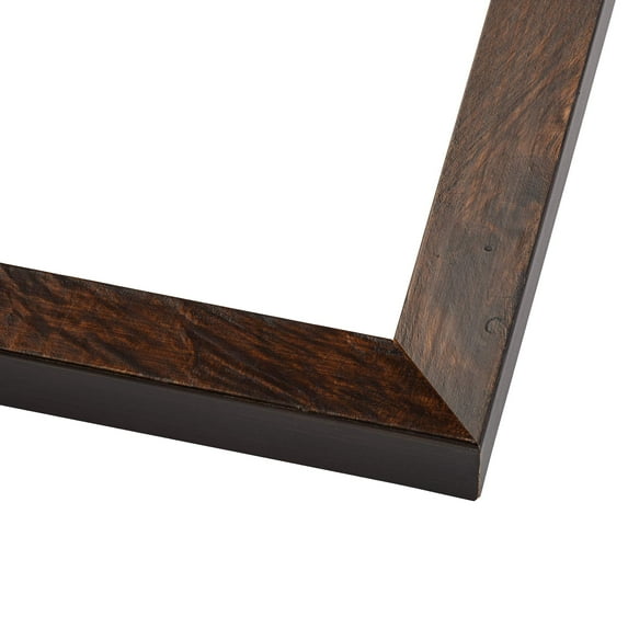 3x3 Contemporary Walnut Complete Wood Square Picture Frame with UV Acrylic, Foam Board Backing, & Hardware