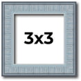 thumbnail image 1 of 3x3 Frame Blue Scuffed Farm Board Solid Wood Picture Frame Width 0.75 Inches | Interior Depth 0.5, 1 of 8
