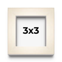 3x3 Frame White Wheat Solid Wood Picture Frame | Moulding Width 0.75 Inches | Interior Depth 0.5