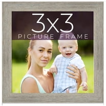 3x3 IN Frame Grey Real Wood Picture Frame Width 1.5 Inches | Interior Frame Depth 0.5 Inches | Barn