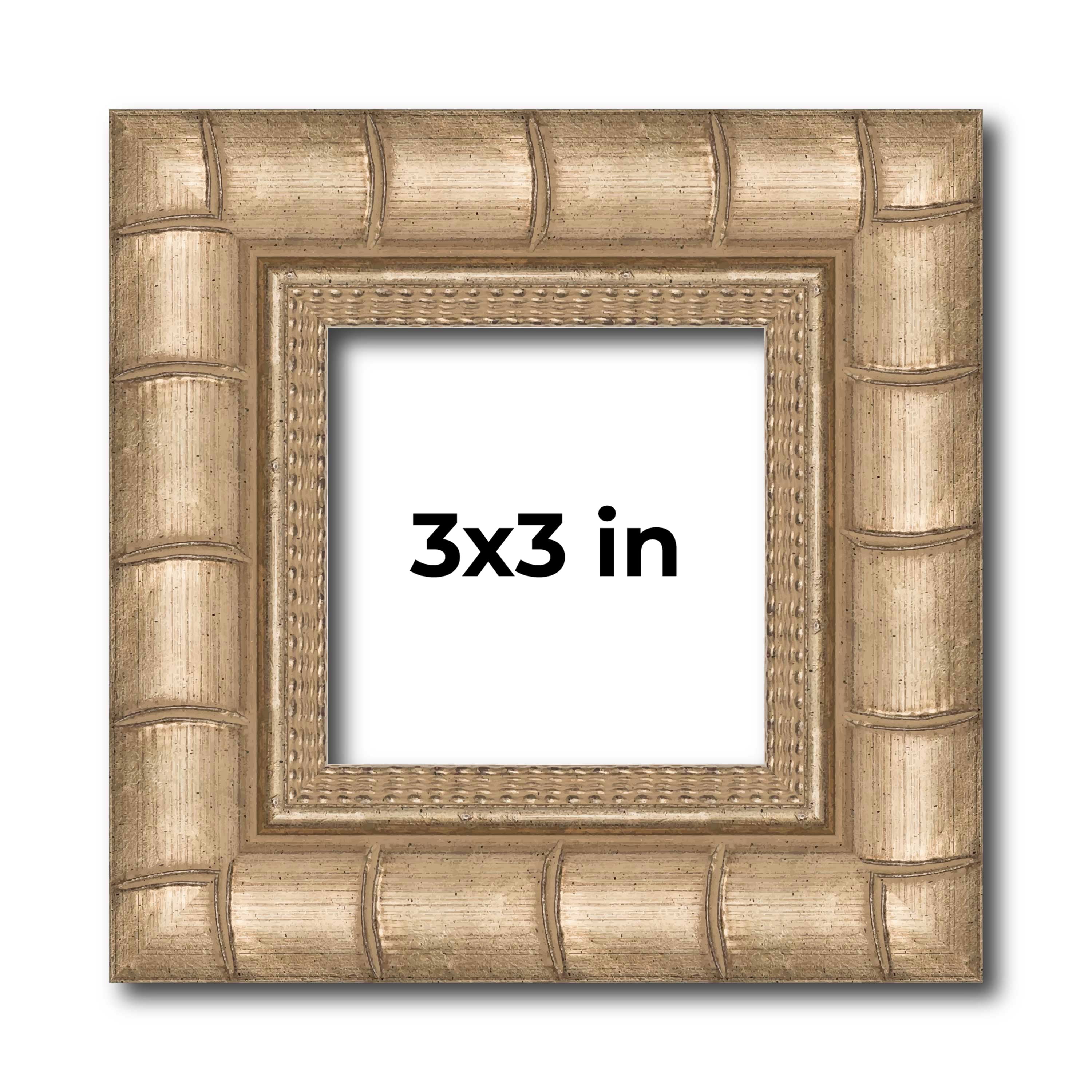3x3 In Frame Silver Real Wood Picture Frame Width 1.5 inches | Interior ...
