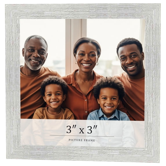 3x3 In Frame White Real Wood Picture Frame Width 1.5 inches | Interior Frame Depth 0.5 inches |