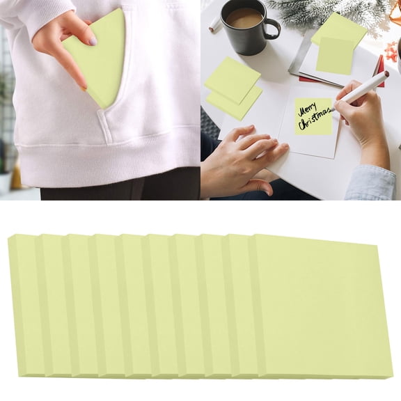 3x3 Inch Assorted Bright Tearable Self-Stick Note Pad Reminder Memo Sheets For Adult Office Journal Daily Planning