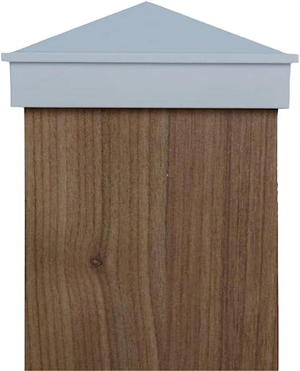 3x3 Metal Post Cap White Aluminum Pyramid Style Metal Finial Top for