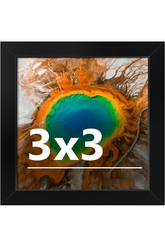 3x3 Picture Frame, 3x3 Black Picture Frame with Shatter Resistant Plexiglass, Stable and Sturdy 3 x 3 Poster Frame, Handpicked Gift Collection, 1 Pack