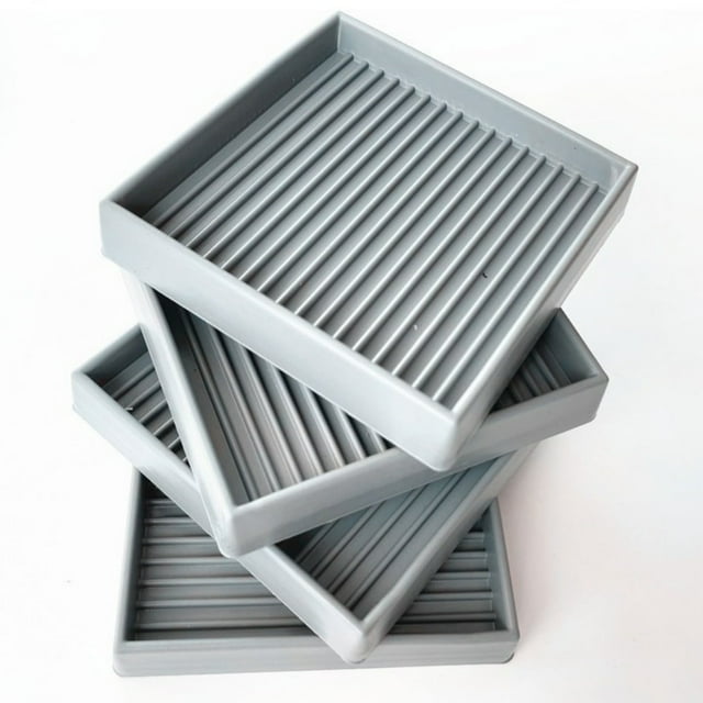 3x3 Rubber Caster Cups, 4 Pcs Non Slip Furniture Pads, AntiSlip