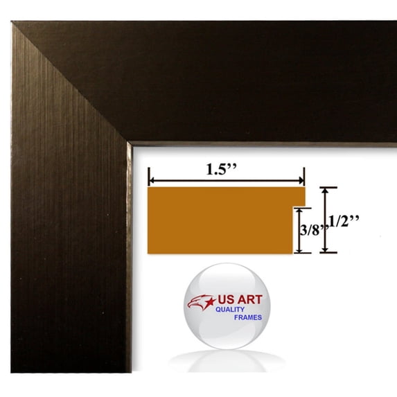 3x3 Single Metallic Gold Bright finish 1.5 Wood Composite MDF Picture Poster Frame #1.5GldSingleMDF3x3