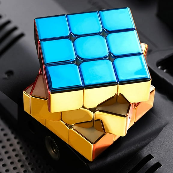 3x3 Speed Cube, Mirror Surface Magic Cube, Stickerless Puzzle Game for Brain Teasers