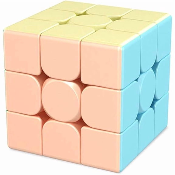 3x3 Speed Cube, Pastel Macaron Stickerless Magic Cube, Smooth Turning Educational Puzzle Toy for Kids & Adults, Stress Relief Brain Teaser