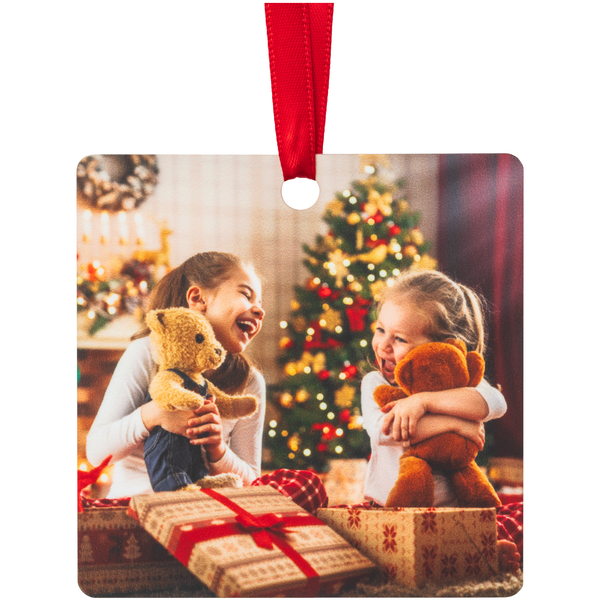 3x3 Square Metal Ornament, Single-Sided, Same Day