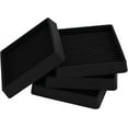 thumbnail image 1 of Artrylin 3x3 Square Rubber Furniture Caster Cups,4Pcs Caster Cups for Hardwood Floors，Anti-Sliding Furniture Pads Bed Stopper Floor Protectors with Grip - Protect Any Flooring,Black, 1 of 9
