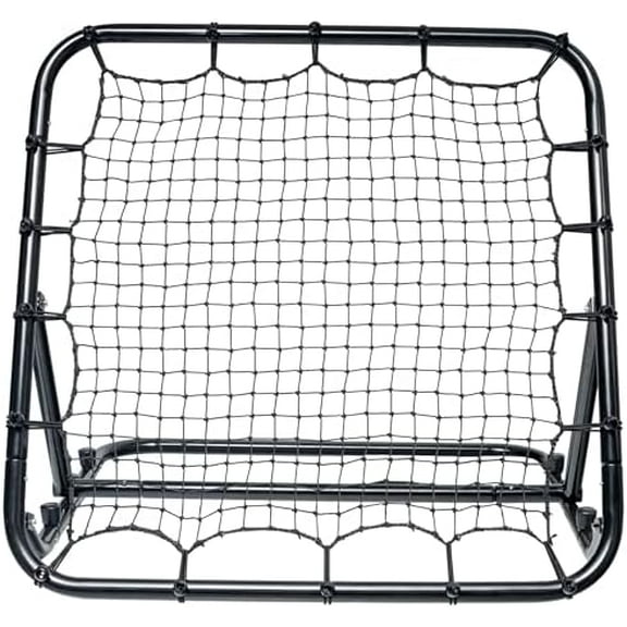 3x3 ft Portable Rebounder Net | Multi-Sport Trainer for Baseball, Softball, Soccer & Volleyball | Adjustable Pitch Back Net with Steel Frame, Foldable Design & Easy Setup for Drills